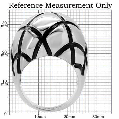 Stainless Steel Enamel Grid Dome Ring | The Stainless Jewelry view 7