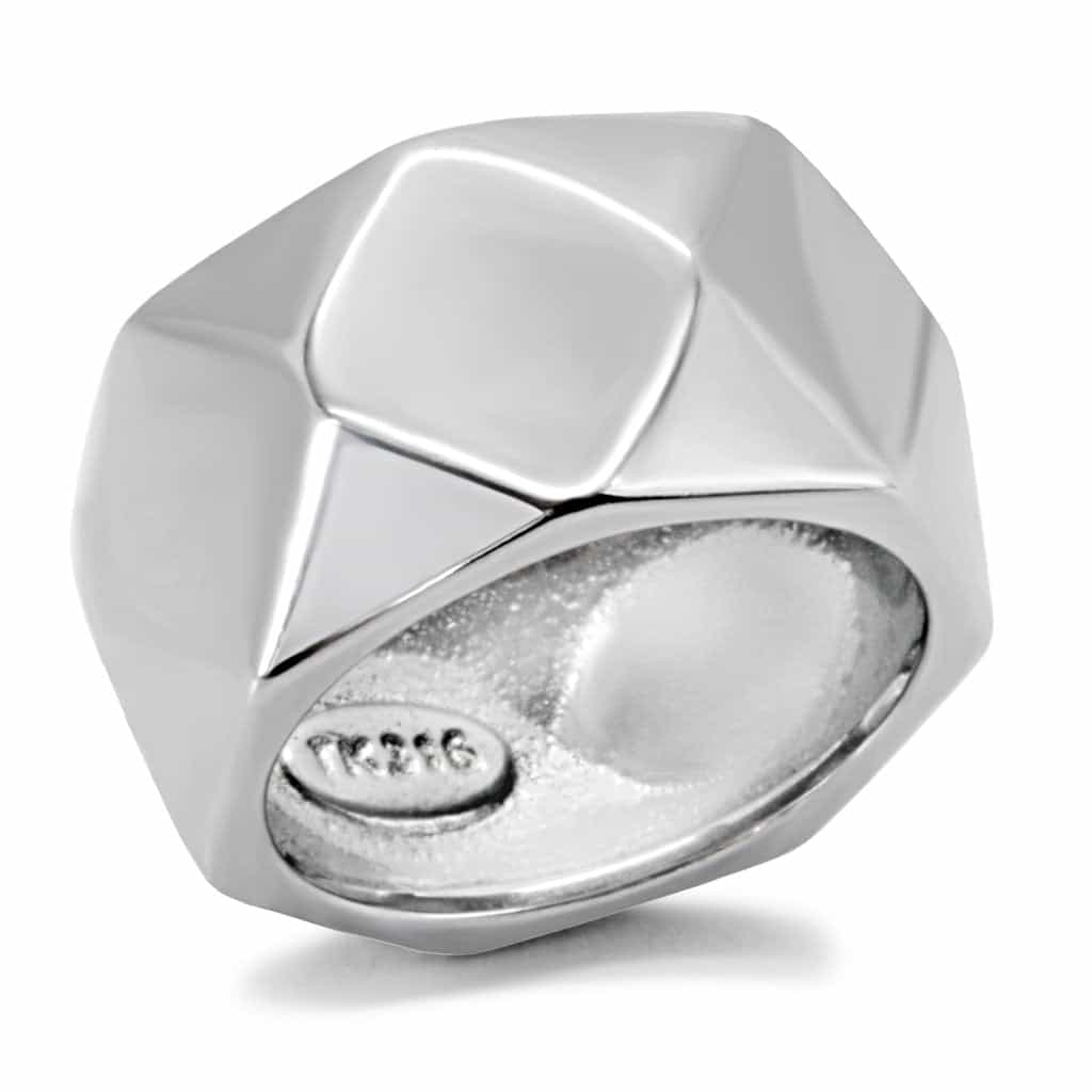 Stainless Steel Faceted Ball Ring | The Stainless Jewelry view 6