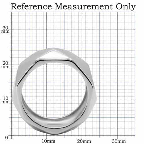Stainless Steel Faceted Ball Ring | The Stainless Jewelry view 2
