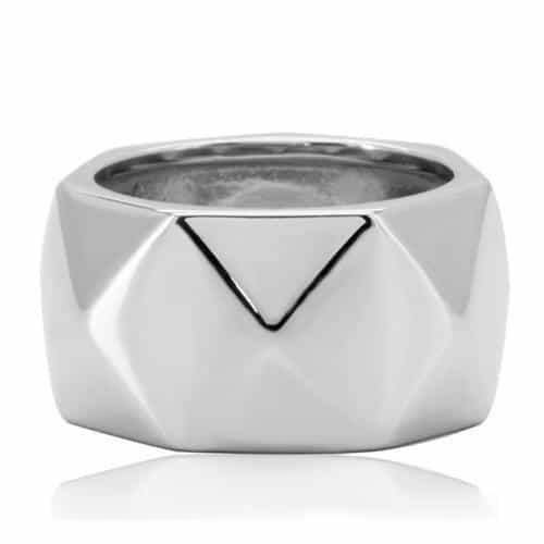 Stainless Steel Faceted Ball Ring | The Stainless Jewelry view 8