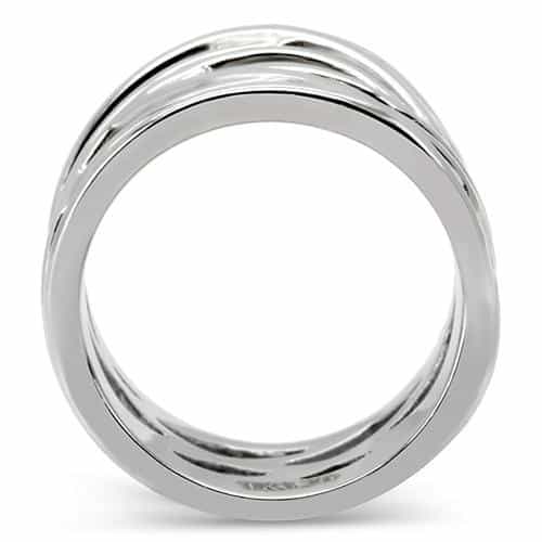 Stainless Steel Intertwined Wire Open Dome Ring view 9