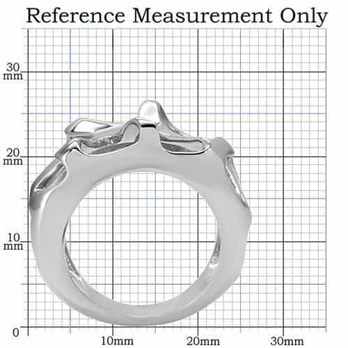 Stainless Steel Abstract Cutout Openwork Wide Band Ring view 7
