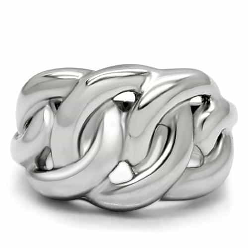 Stainless Steel Link Cocktail Ring | The Stainless Jewelry view 3