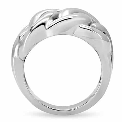 Stainless Steel Link Cocktail Ring | The Stainless Jewelry view 9