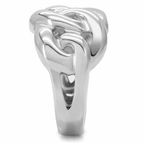Stainless Steel Link Cocktail Ring | The Stainless Jewelry view 5