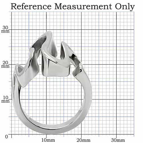Stainless Steel Abstract S Curve Sculptural Ring view 7