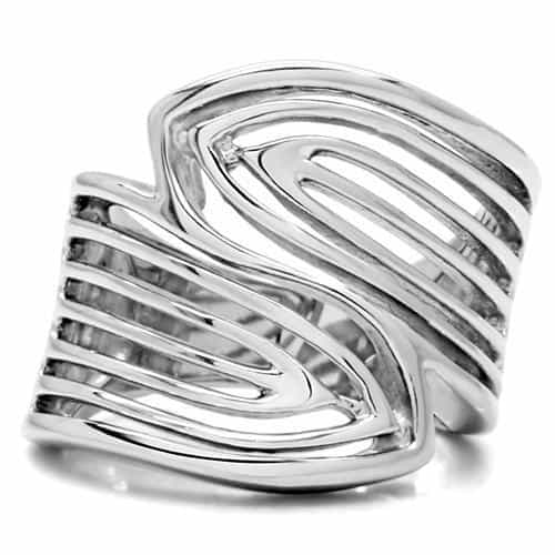 Stainless Steel Wave Stripe Ring | The Stainless Jewelry view 8