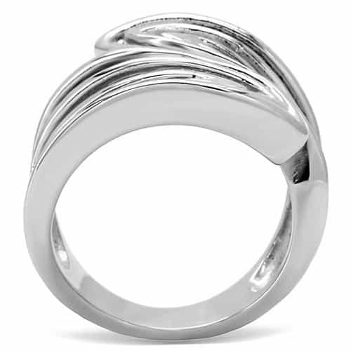 Stainless Steel Wave Stripe Ring | The Stainless Jewelry view 9