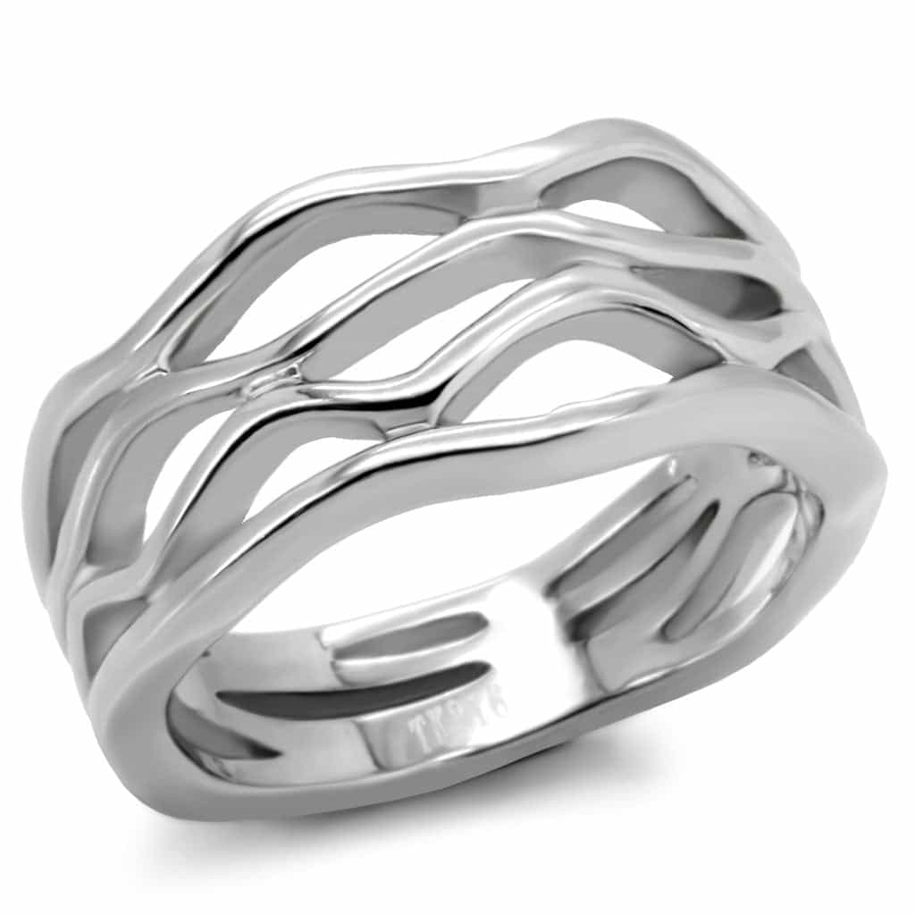 Stainless Steel Wire Flow Ring | The Stainless Jewelry view 1