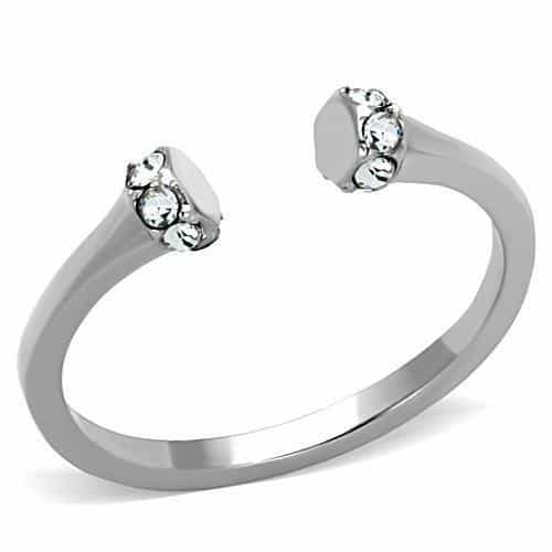 Stainless Steel CZ Paw Print Ring | The Stainless Jewelry view 5