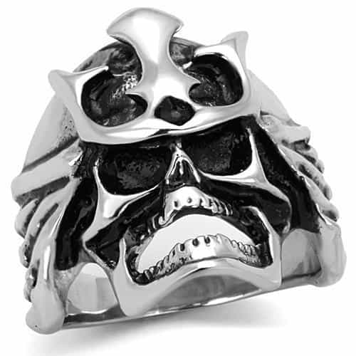 Stainless Steel Multi Skull Pile Ring | The Stainless Jewelry view 1
