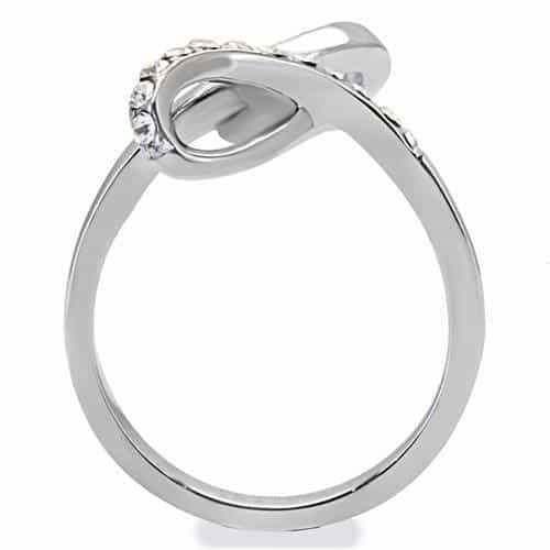 Stainless Steel CZ Infinity Pave Band Ring view 9