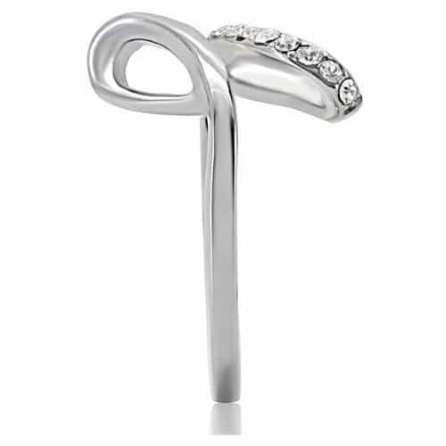 Stainless Steel CZ Infinity Pave Band Ring view 5