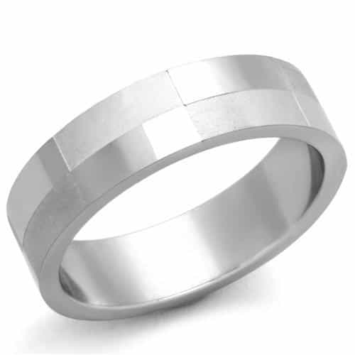 Stainless Steel Plain Comfort Fit Band Ring view 1