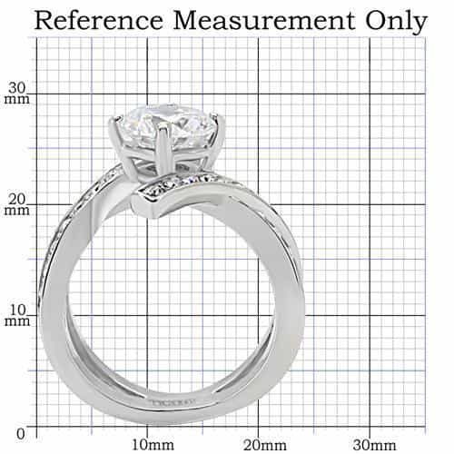 Stainless Steel Round Split Cathedral Ring view 7