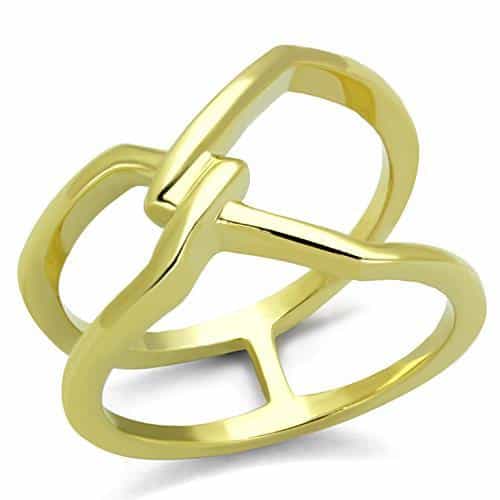 Stainless Steel Open Oval Cuff Ring view 1