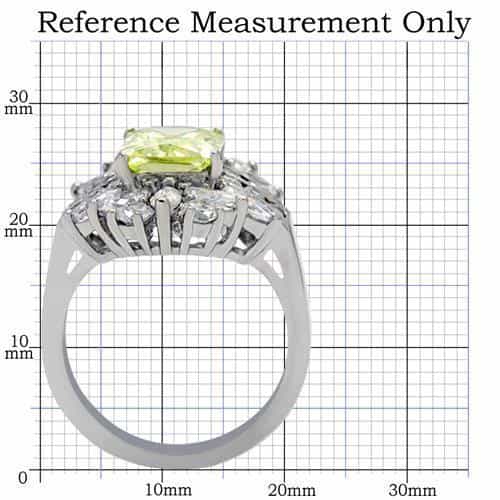 Stainless Steel Yellow Princess CZ Marquise Starburst Ring view 7