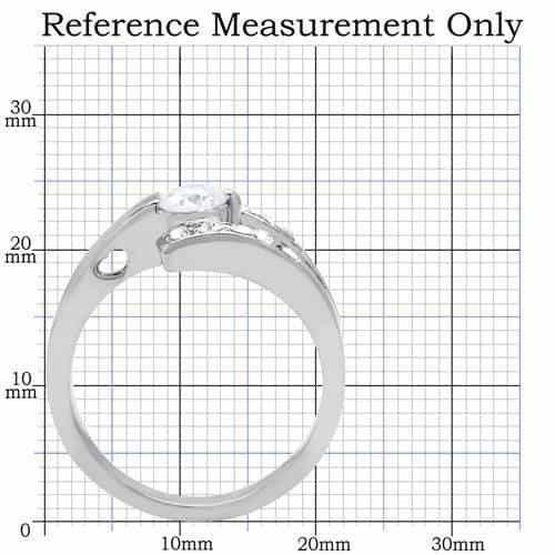Stainless Steel CZ Round Halo Channel Bridal Set Ring view 8