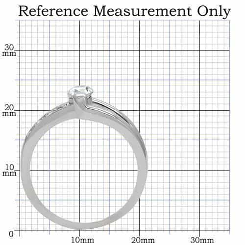 Stainless Steel CZ Round Tension Style Channel Band Ring view 8