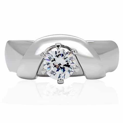 Stainless Steel Round Channel Band Ring | The Stainless Jewelry view 9