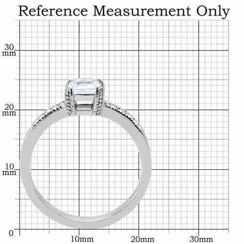 Stainless Steel CZ Princess Solitaire Channel Band Ring view 7