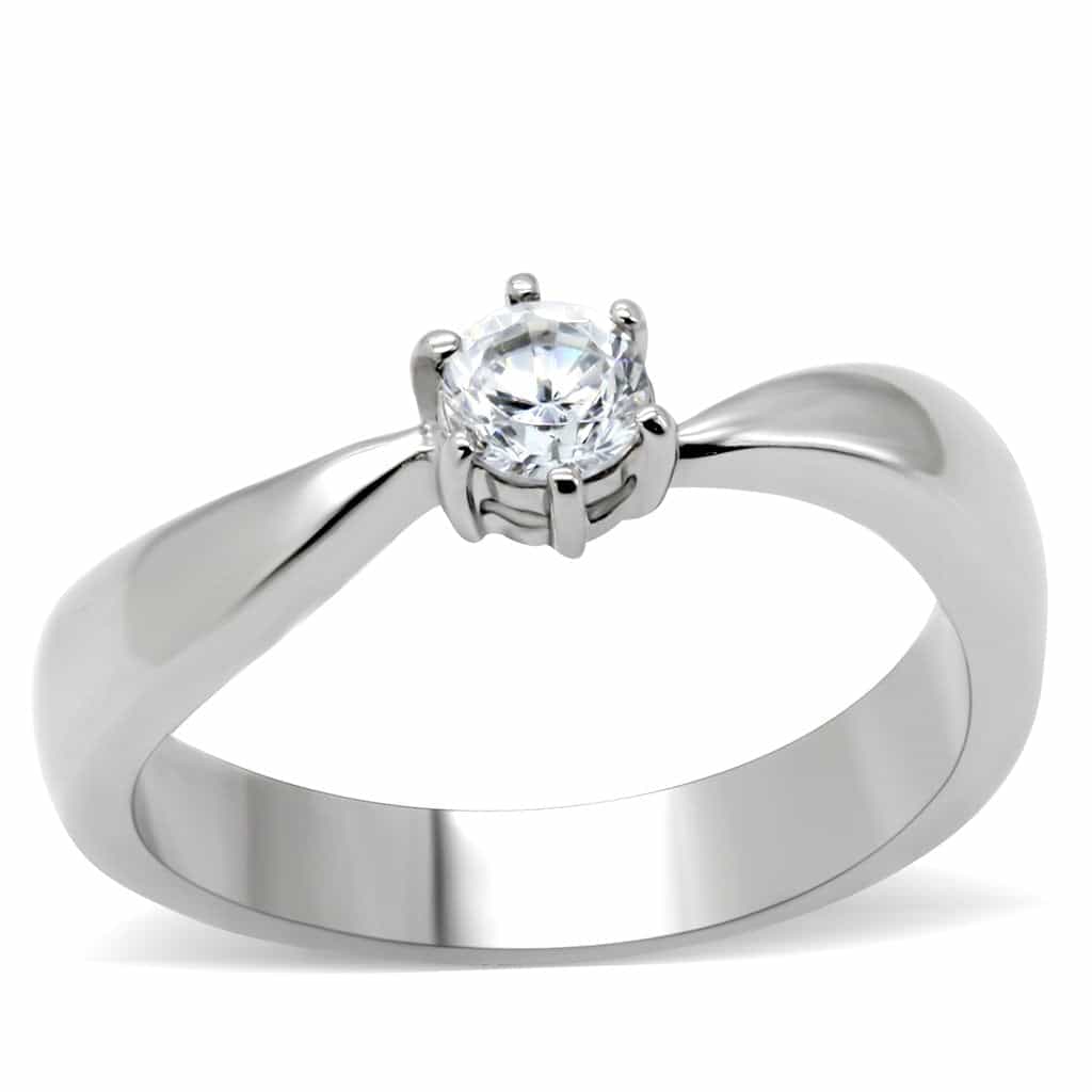 Stainless Steel Round Petite Ring | The Stainless Jewelry view 1