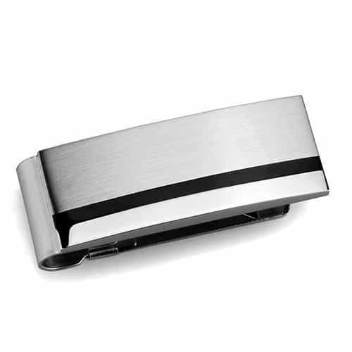 Stainless Steel Amethyst Cluster Money Clip view 1