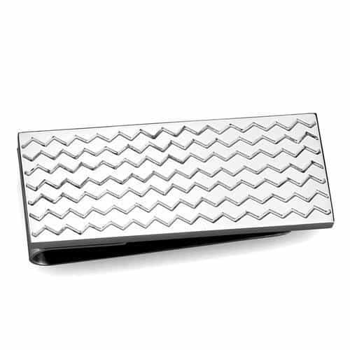 Stainless Steel Green Tourmaline Halo Money Clip view 1