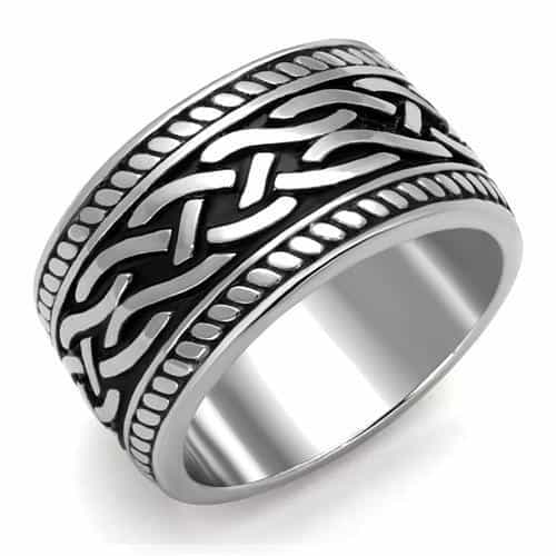 Stainless Steel Celtic Basket Weave Ring | The Stainless Jewelry view 5