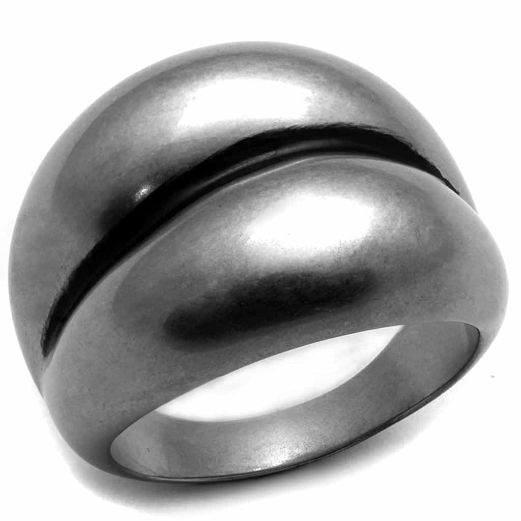 Stainless Steel Polished Smooth Dome Crossover Ring view 1