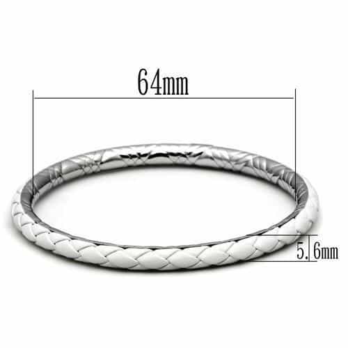 Stainless Steel Silver Polished Braided Weave Bangle Bracelet view 2