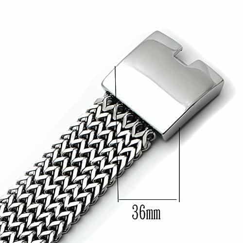Stainless Steel Silver Woven Mesh Cuff Celtic ID Biker Bracelet view 3