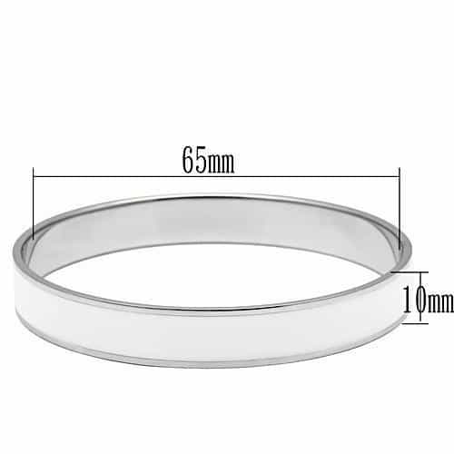 Stainless Steel Silver Mint Enamel Thin Bracelet view 2