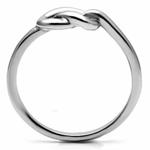Stainless Steel Silver Love Knot Polished Ring view 7