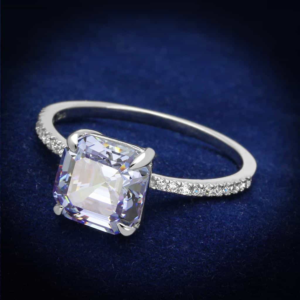 Sterling Silver Oval Halo Setting | The Stainless Jewelry view 7