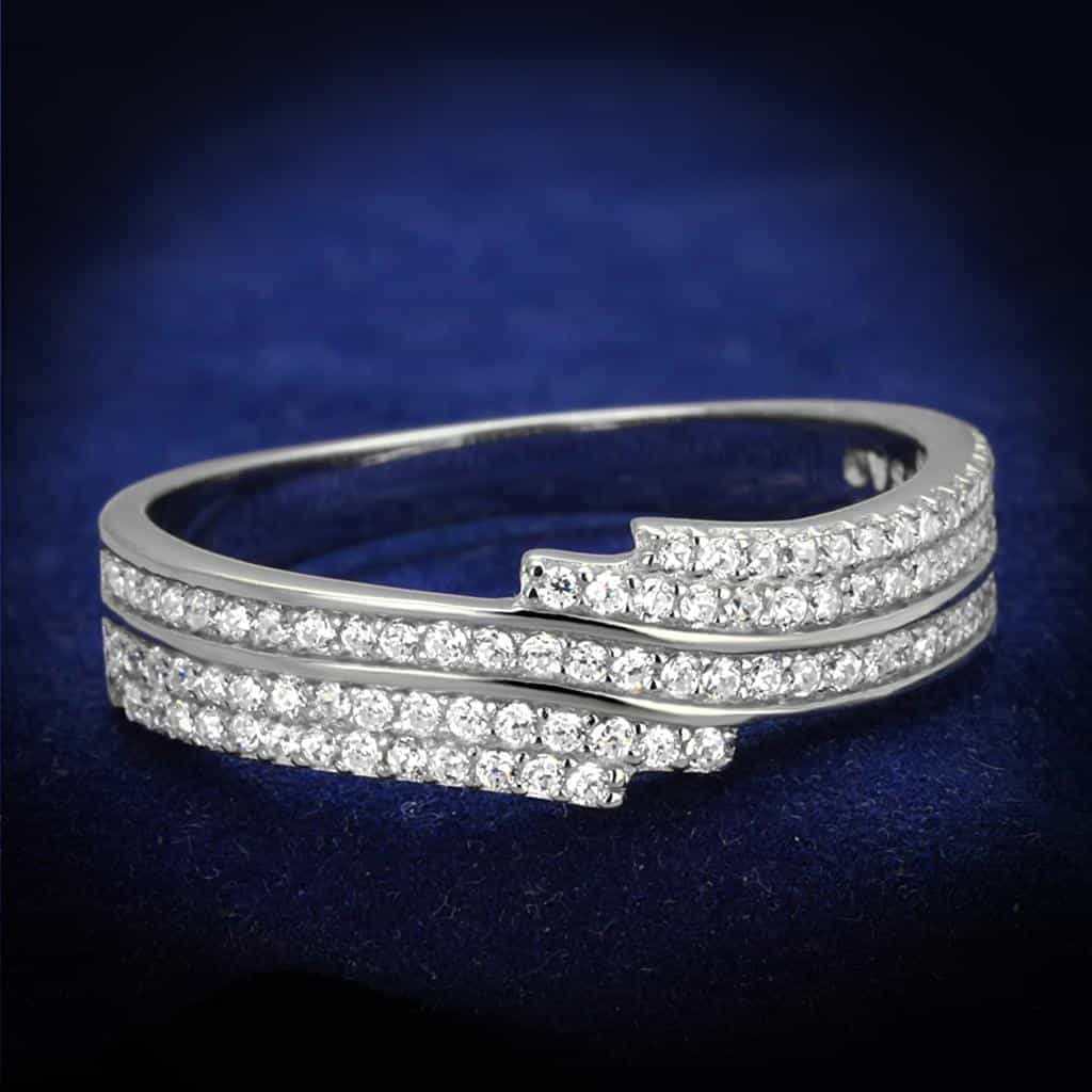 Sterling Silver CZ Marquise Halo Solitaire Ring view 6