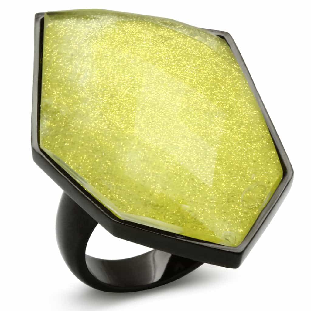 Brass Red Enamel Band Ring | The Stainless Jewelry view 1
