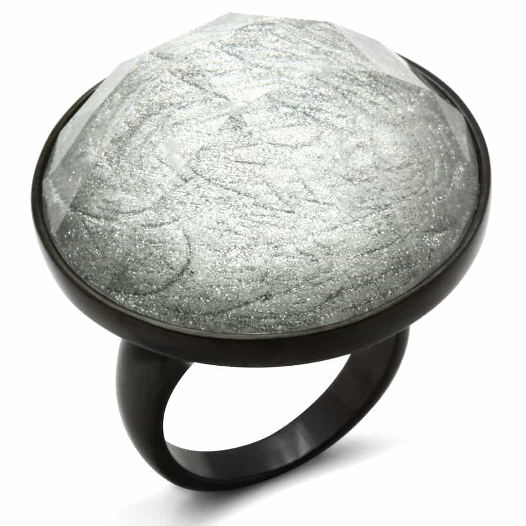 Brass Purple Enamel Band Ring | The Stainless Jewelry view 1
