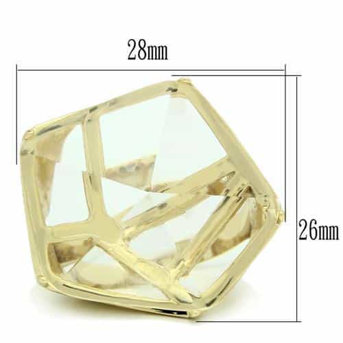 Brass Citrine Solitaire Ring | The Stainless Jewelry view 5