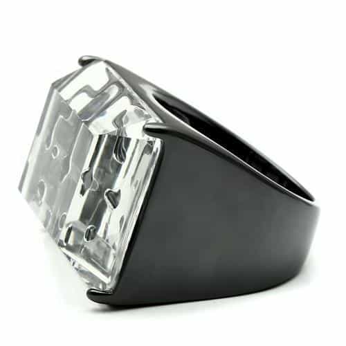 Brass Silicone Band Ring | The Stainless Jewelry view 3