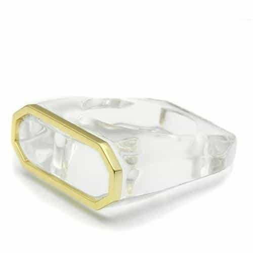 Brass Citrine Accent Ring | The Stainless Jewelry view 3