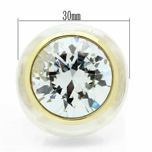 Brass Modern Cushion Ring | The Stainless Jewelry view 2