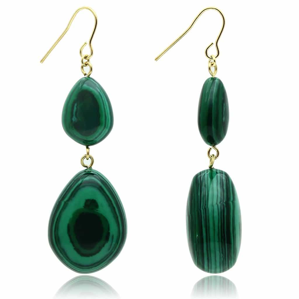 Brass Freshwater Pearl Earrings | The Stainless Jewelry view 1