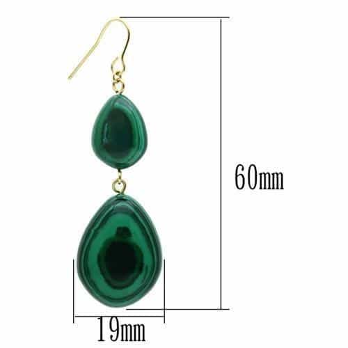 Brass Freshwater Pearl Earrings | The Stainless Jewelry view 2