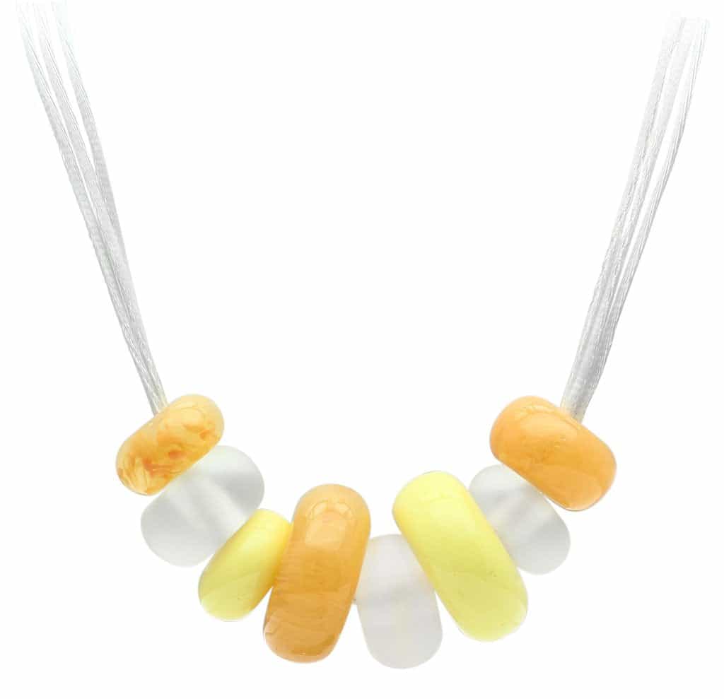 Resin Amber Resin Necklace | The Stainless Jewelry view 1