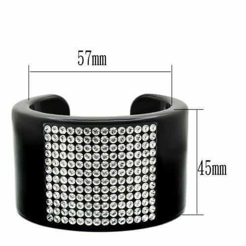 Resin Cream Studded Bangle | The Stainless Jewelry view 2