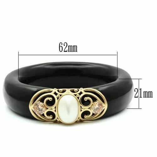 Brass Black Bold Band Bangle | The Stainless Jewelry view 2