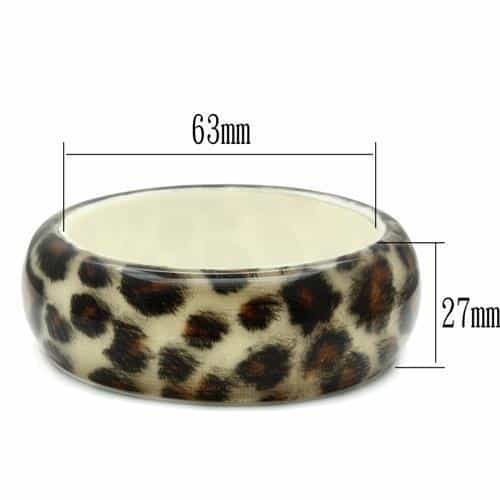 Resin Silver Monogram Script Bangle | The Stainless Jewelry view 2