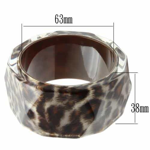 Resin Rose Gold Mini Bar Stud Bangle | The Stainless Jewelry view 2