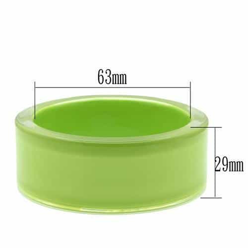 Resin Lime Enamel Bangle | The Stainless Jewelry view 2